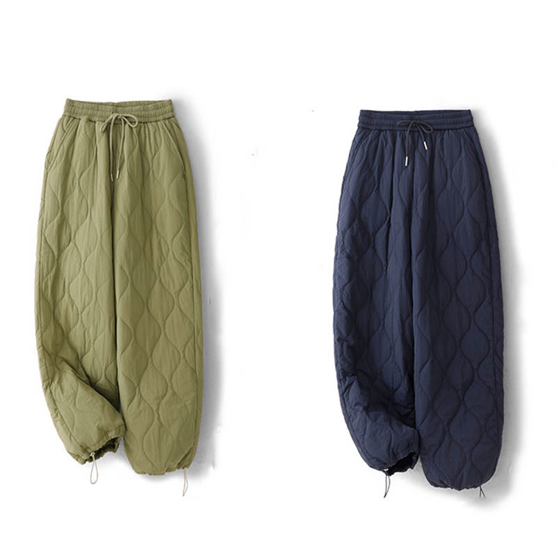 Damskie spodnie z kieszeniami i ściągaczem z kolekcji Buddha Stones z prostymi, elastycznymi mankietami i sznurkiem termicznym - image 26