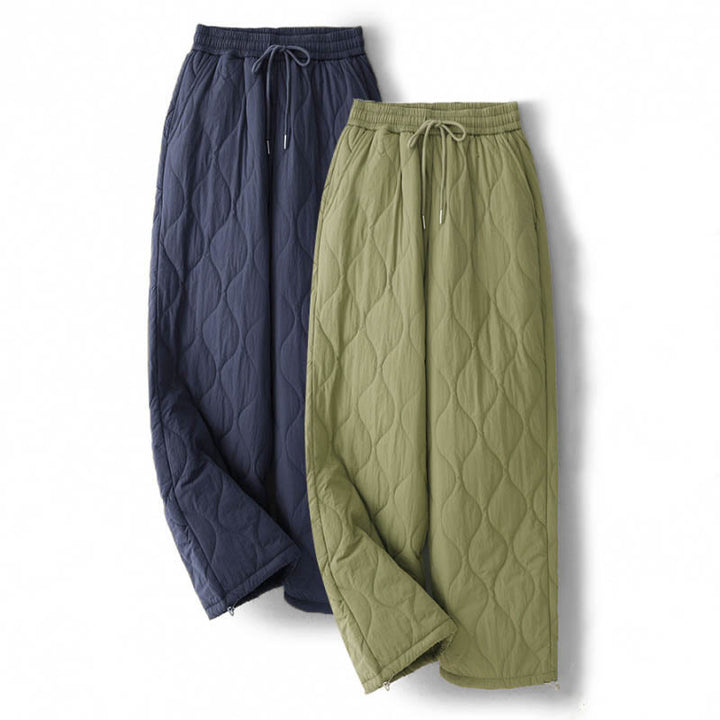 Damskie spodnie z kieszeniami i ściągaczem z kolekcji Buddha Stones z prostymi, elastycznymi mankietami i sznurkiem termicznym - image 0