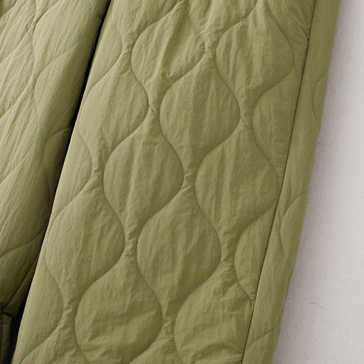 Damskie spodnie z kieszeniami i ściągaczem z kolekcji Buddha Stones z prostymi, elastycznymi mankietami i sznurkiem termicznym - image 16