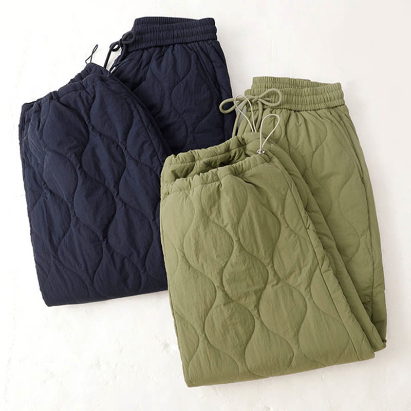 Damskie spodnie z kieszeniami i ściągaczem z kolekcji Buddha Stones z prostymi, elastycznymi mankietami i sznurkiem termicznym - image 23