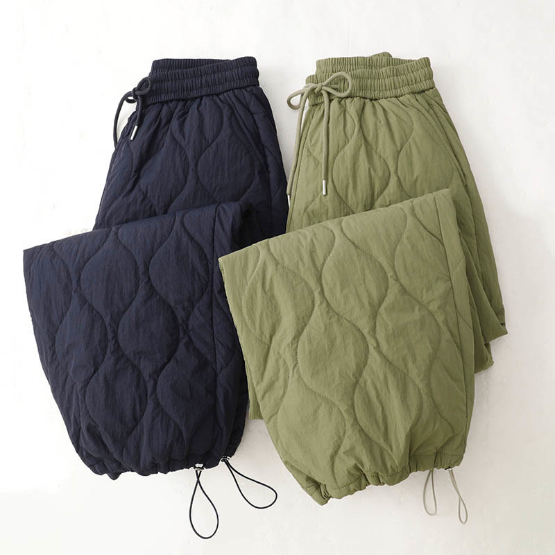 Damskie spodnie z kieszeniami i ściągaczem z kolekcji Buddha Stones z prostymi, elastycznymi mankietami i sznurkiem termicznym - image 22