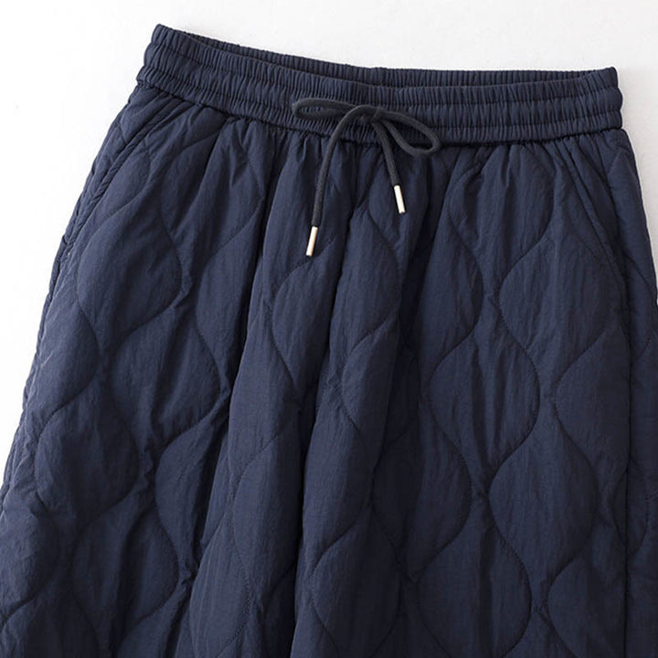 Damskie spodnie z kieszeniami i ściągaczem z kolekcji Buddha Stones z prostymi, elastycznymi mankietami i sznurkiem termicznym - image 3