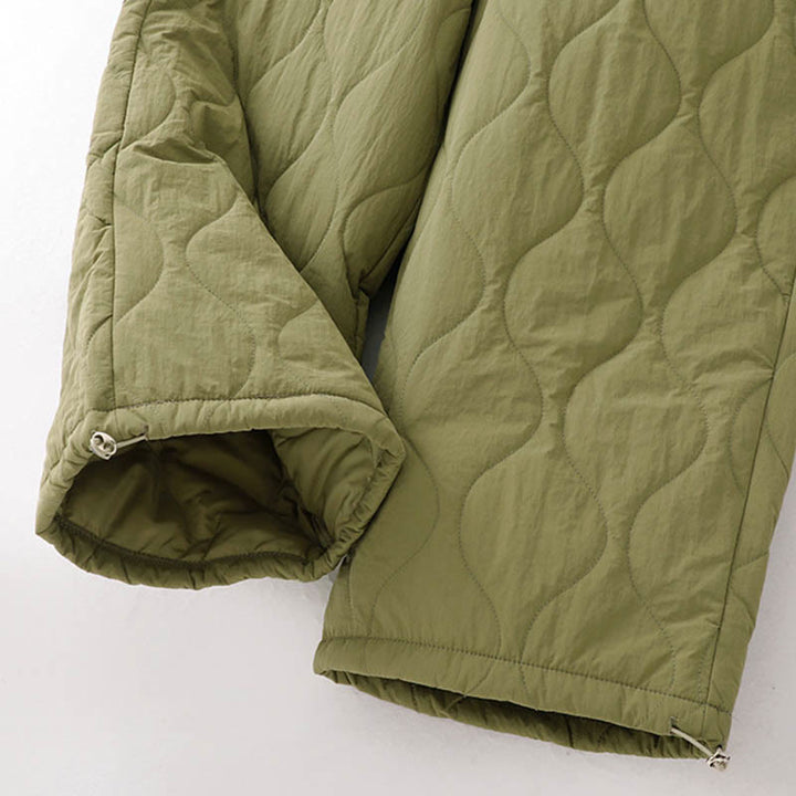 Damskie spodnie z kieszeniami i ściągaczem z kolekcji Buddha Stones z prostymi, elastycznymi mankietami i sznurkiem termicznym - image 18