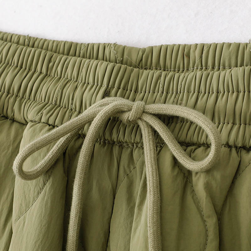 Damskie spodnie z kieszeniami i ściągaczem z kolekcji Buddha Stones z prostymi, elastycznymi mankietami i sznurkiem termicznym - image 14