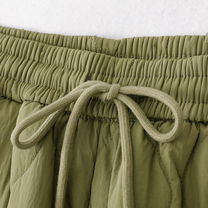 Damskie spodnie z kieszeniami i ściągaczem z kolekcji Buddha Stones z prostymi, elastycznymi mankietami i sznurkiem termicznym - image 14