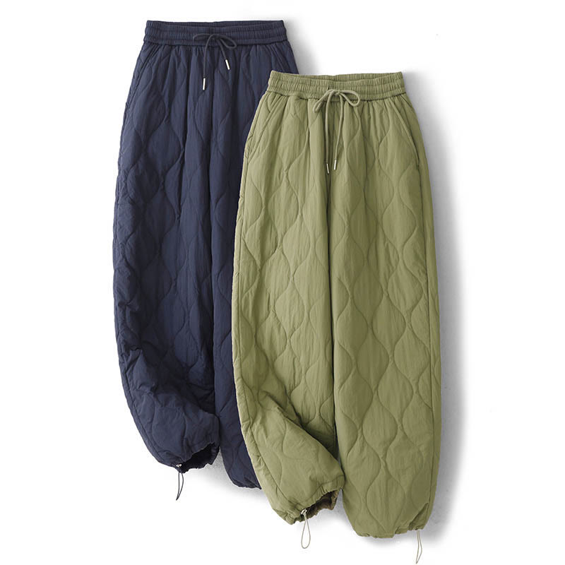 Damskie spodnie z kieszeniami i ściągaczem z kolekcji Buddha Stones z prostymi, elastycznymi mankietami i sznurkiem termicznym - image 21