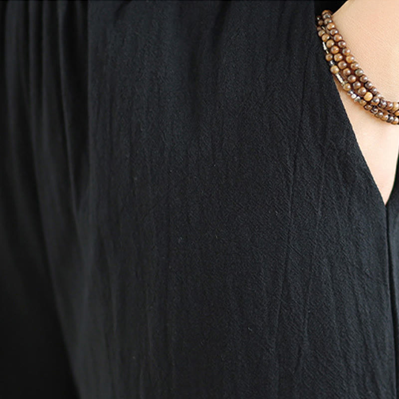 Buddha Stones, 2 sztuki, koszula z dekoltem w serek, długie rękawy, szerokie nogawki, zestaw do medytacji zen dla kobiet - image 19