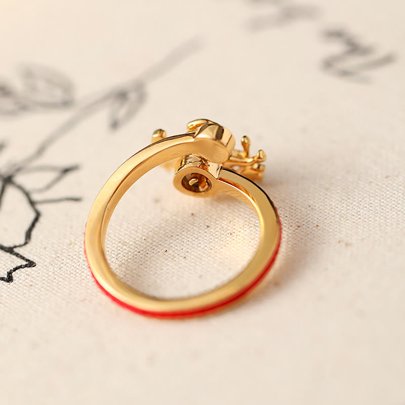 Buddha Stones Miedziane Czerwony Sznur Miedziane Monety Rok Konia Pierścień Otwarcia Salda - image 1