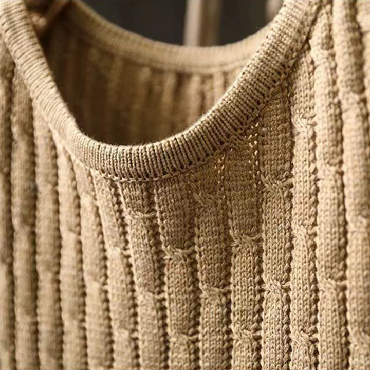 Sweter damski bawełniany z długim rękawem i okrągłym dekoltem w stylu patchworkowym z Buddha Stones - image 4