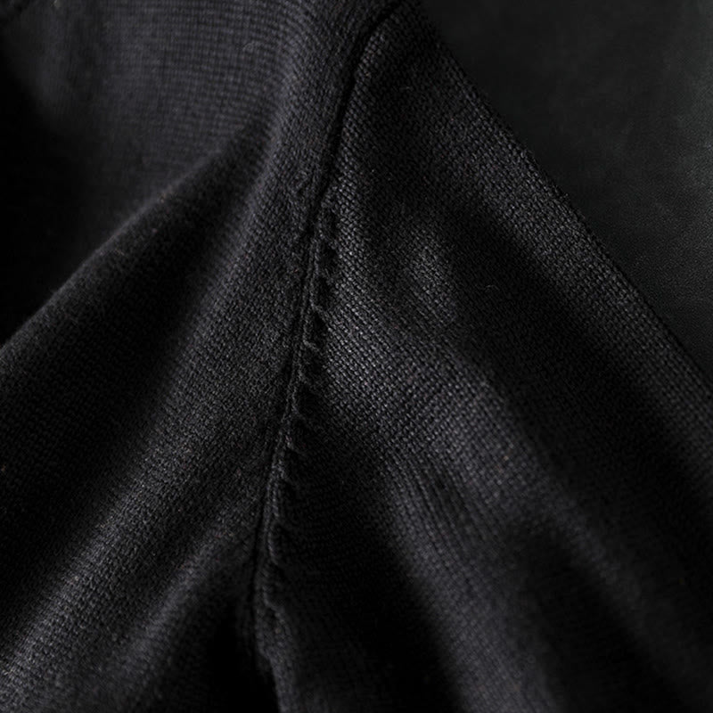 Sweter kardigan z długim rękawem z dzianiny Buddha Stones, kolorowy, z guzikami, bawełniany, z motywem kamieni Buddy - image 5