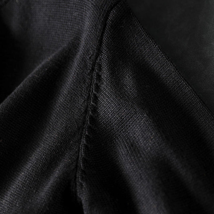 Sweter kardigan z długim rękawem z dzianiny Buddha Stones, kolorowy, z guzikami, bawełniany, z motywem kamieni Buddy - image 5