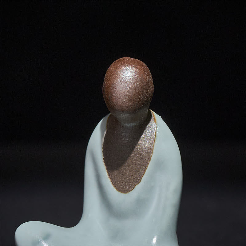Buddha Stones , mała, bezpostaciowa, medytująca ceramiczna figurka Buddy, dekoracja domu Zen, 4*2,5*5 cm - image 7