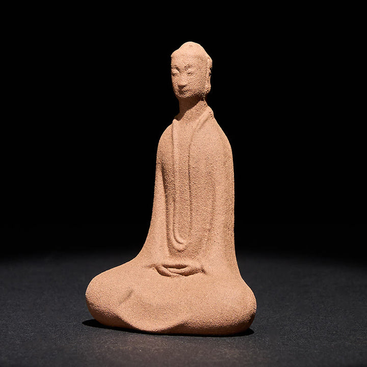 Buddha Stones Siedzący Budda Modlący się Ceramiczna Figurka Zen Dekoracja Domu 5*3*8,5 cm - Budda 5*3*8,5 cm - image 0