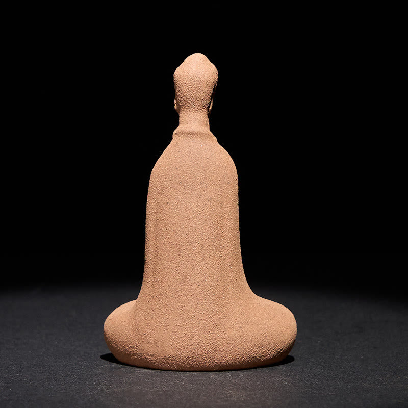 Buddha Stones Siedzący Budda Modlący się Ceramiczna Figurka Zen Dekoracja Domu 5*3*8,5 cm - image 3