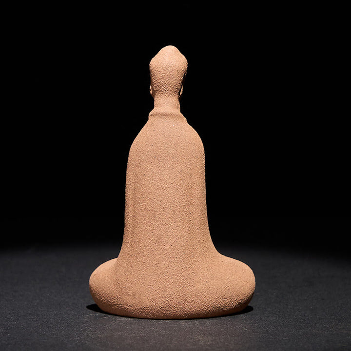 Buddha Stones Siedzący Budda Modlący się Ceramiczna Figurka Zen Dekoracja Domu 5*3*8,5 cm - image 3