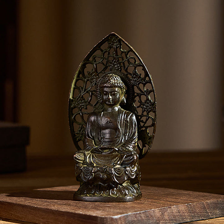 Buddha Stones Tathagata Budda Stop Statuetka Zen Dekoracja Domu 9*4,5 cm - image 2