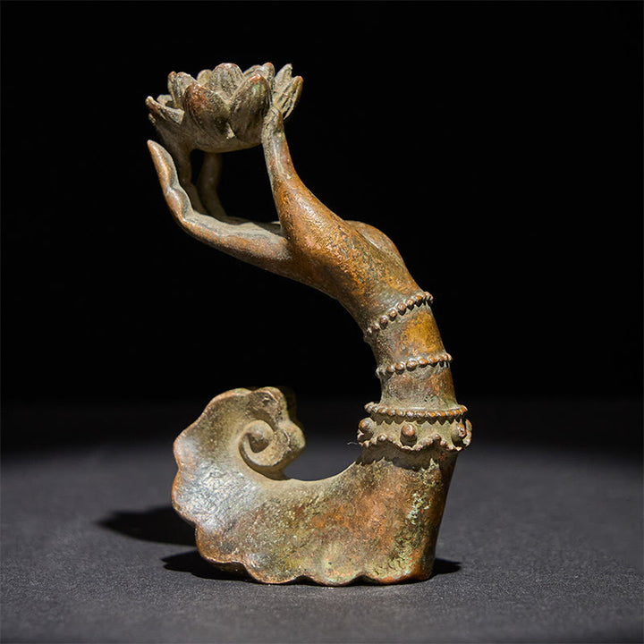 Buddha Stones Klasyczna Ręka Buddy, Stop Lotosu, Dekoracja Domowa 4,7*2,9*8,4 cm - 4,7*2,9*8,4 cm - image 0