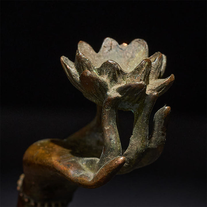 Buddha Stones Klasyczna Ręka Buddy, Stop Lotosu, Dekoracja Domowa 4,7*2,9*8,4 cm - image 8