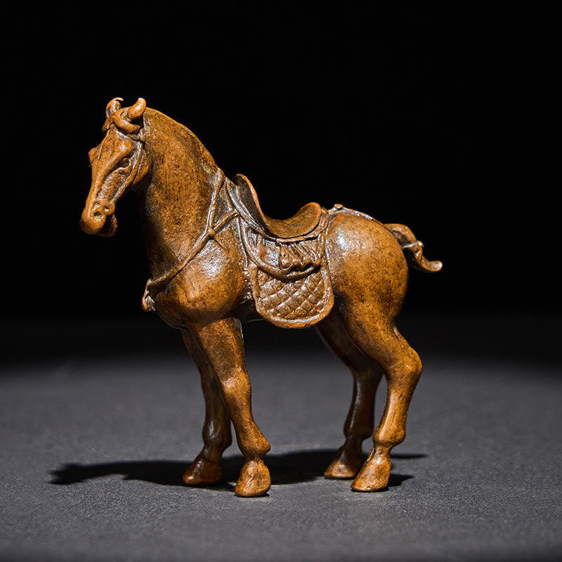 Buddha Stones Starożytny Rok Konia Stop Dekoracja Domowa 7,5*2,6*7 cm - Koń 7,5*2,6*7 cm - image 0