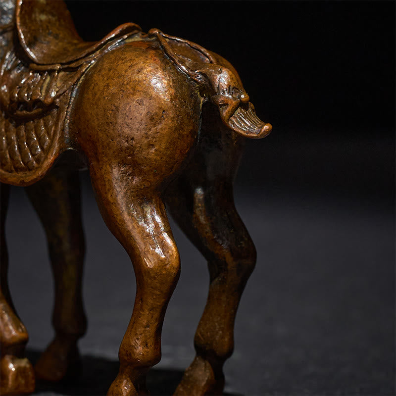 Buddha Stones Starożytny Rok Konia Stop Dekoracja Domowa 7,5*2,6*7 cm - image 9