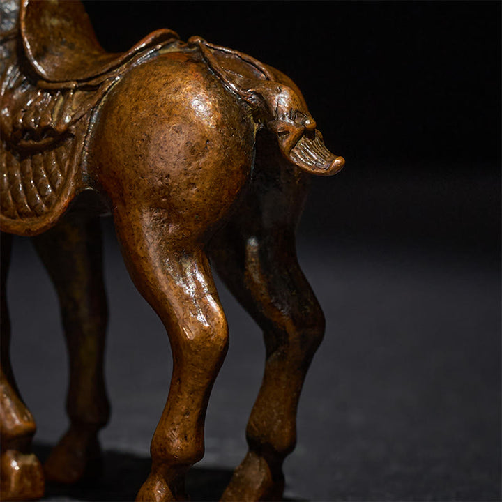 Buddha Stones Starożytny Rok Konia Stop Dekoracja Domowa 7,5*2,6*7 cm - image 9