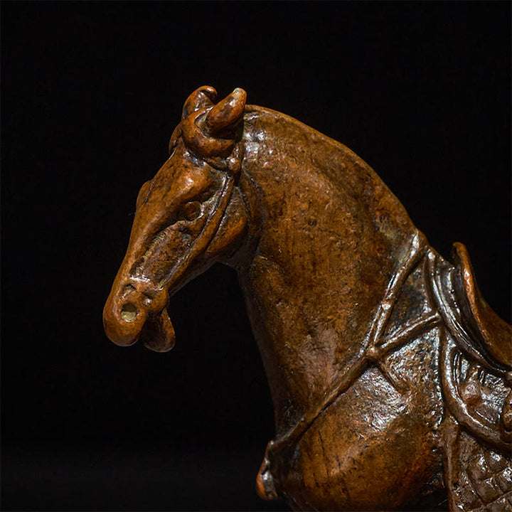 Buddha Stones Starożytny Rok Konia Stop Dekoracja Domowa 7,5*2,6*7 cm - image 7