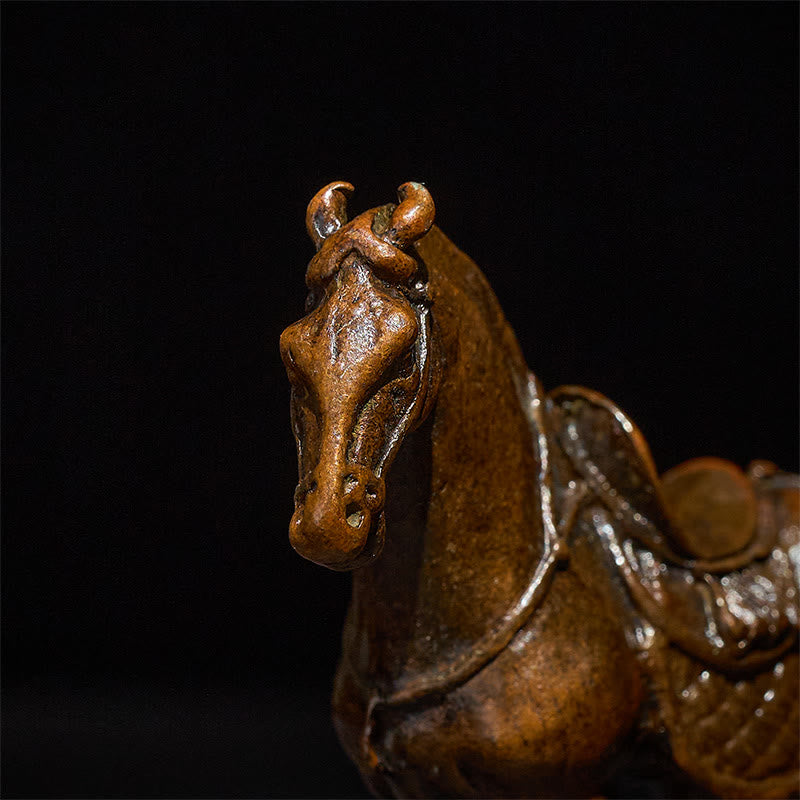 Buddha Stones Starożytny Rok Konia Stop Dekoracja Domowa 7,5*2,6*7 cm - image 6