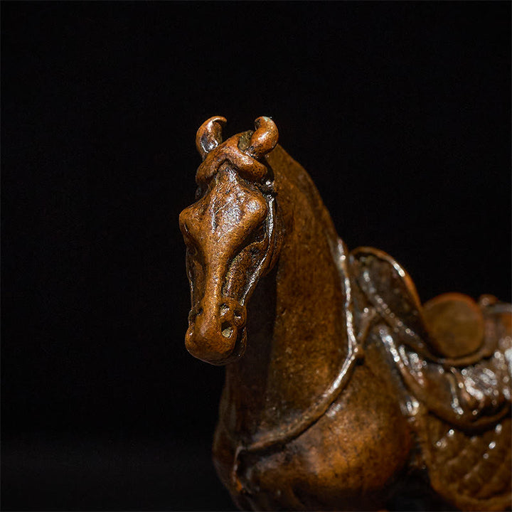 Buddha Stones Starożytny Rok Konia Stop Dekoracja Domowa 7,5*2,6*7 cm - image 6