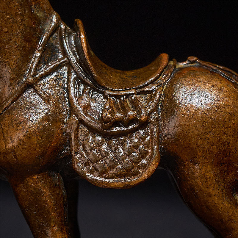 Buddha Stones Starożytny Rok Konia Stop Dekoracja Domowa 7,5*2,6*7 cm - image 8