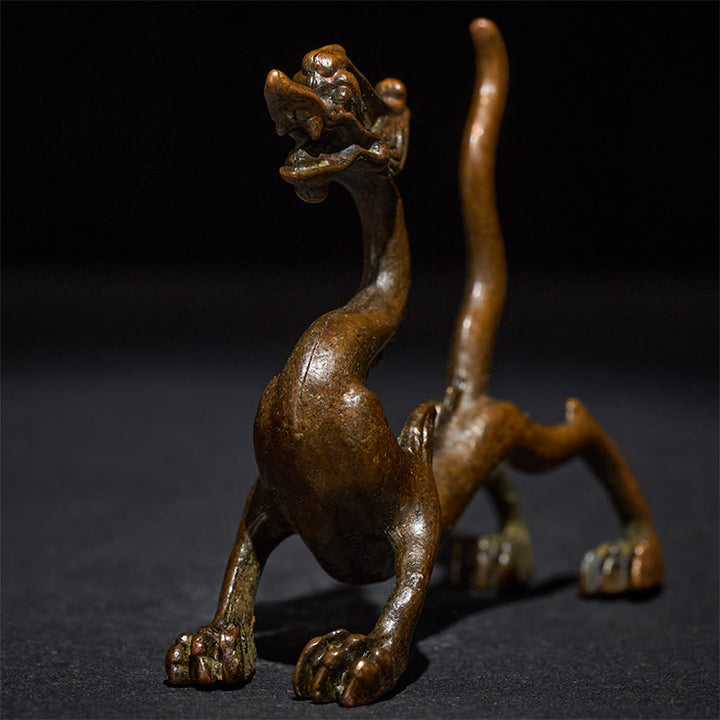 Buddha Stones Mini Smok Stop Ochrona Szczęścia Dekoracja Domu 7,6*2,5*5,4 cm - image 6