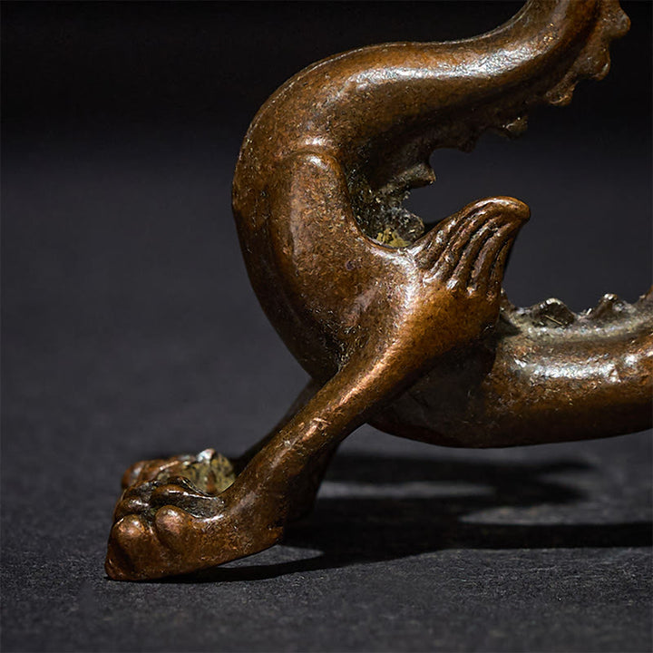 Buddha Stones Mini Smok Stop Ochrona Szczęścia Dekoracja Domu 7,6*2,5*5,4 cm - image 8