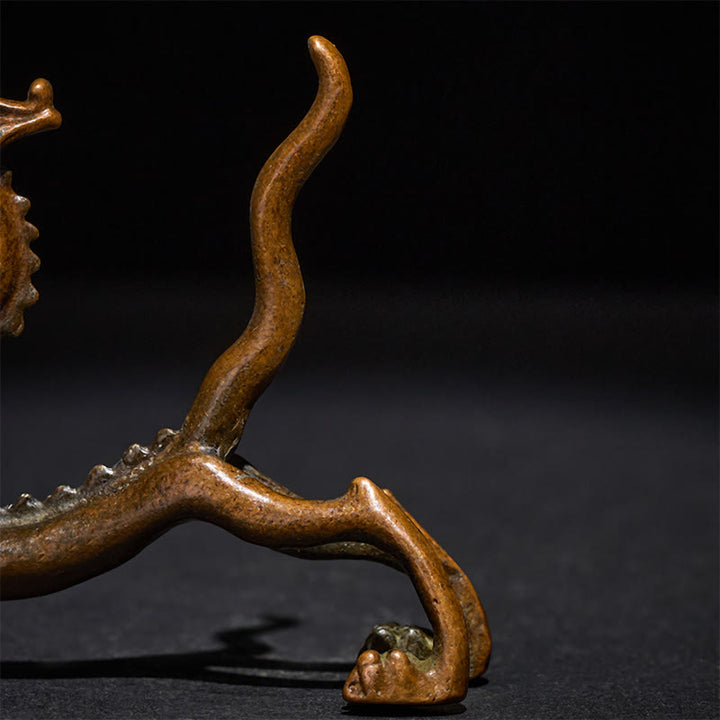 Buddha Stones Mini Smok Stop Ochrona Szczęścia Dekoracja Domu 7,6*2,5*5,4 cm - image 9