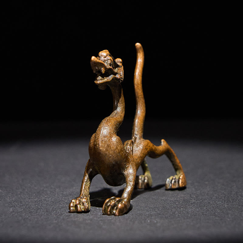 Buddha Stones Mini Smok Stop Ochrona Szczęścia Dekoracja Domu 7,6*2,5*5,4 cm - image 2