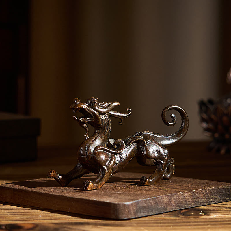 Buddha Stones FengShui Małe Stopy PiXiu Bogactwo Szczęście Dekoracja 9,2*2,4*5,2 cm - image 4