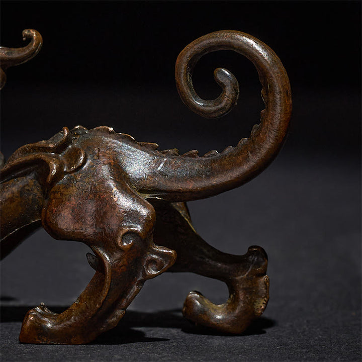 Buddha Stones FengShui Małe Stopy PiXiu Bogactwo Szczęście Dekoracja 9,2*2,4*5,2 cm - image 9