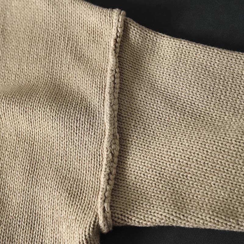 Sweter kardigan damski z długim rękawem i guzikami z motywem figur Buddha Stones z patchworku i bawełny - image 6