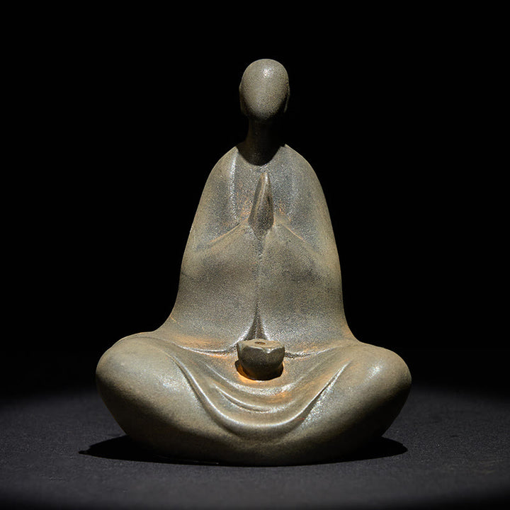 Ręcznie wykonany Buddha Stones bezpostaciowy, proszek żelaza, odlew żywiczny, rdza, figurka dekoracyjna, 11,5*9*6,5 cm - Budda 11,5*9*6,5 cm - image 0