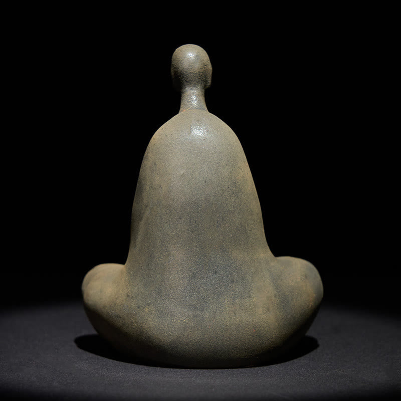 Ręcznie wykonany Buddha Stones bezpostaciowy, proszek żelaza, odlew żywiczny, rdza, figurka dekoracyjna, 11,5*9*6,5 cm - image 4