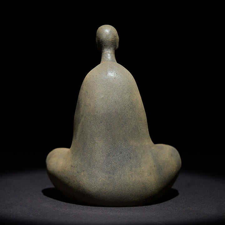 Ręcznie wykonany Buddha Stones bezpostaciowy, proszek żelaza, odlew żywiczny, rdza, figurka dekoracyjna, 11,5*9*6,5 cm - image 4
