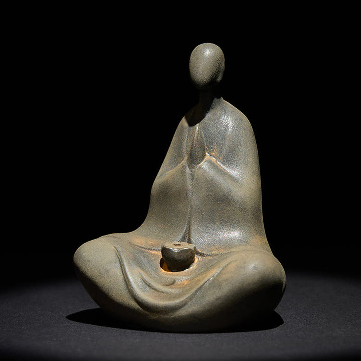 Ręcznie wykonany Buddha Stones bezpostaciowy, proszek żelaza, odlew żywiczny, rdza, figurka dekoracyjna, 11,5*9*6,5 cm - image 3