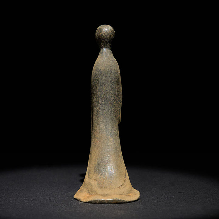 Ręcznie wykonany Buddha Stones , bezpostaciowy, wykonany z proszku żelaza i żywicy odlewanej w kolorze rdzy. - image 2