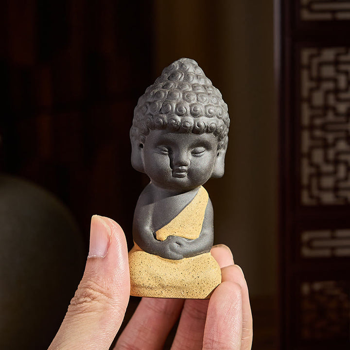 Buddha Stones, symbol Buddy Tathagaty, projekt fioletowej gliny, dekoracja biurka spokoju - image 6