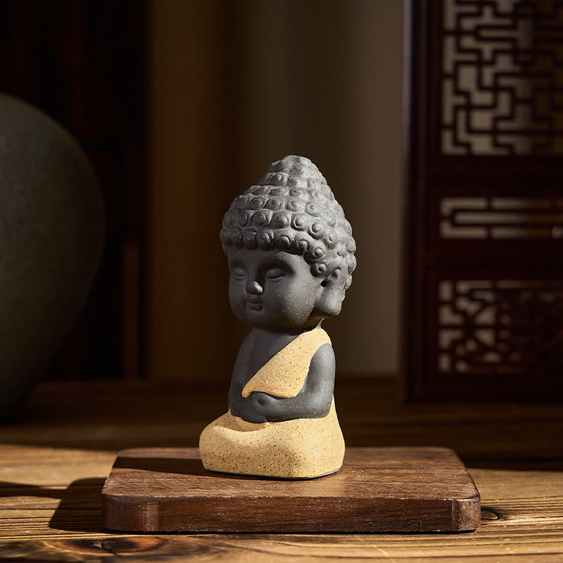 Buddha Stones, symbol Buddy Tathagaty, projekt fioletowej gliny, dekoracja biurka spokoju - image 4