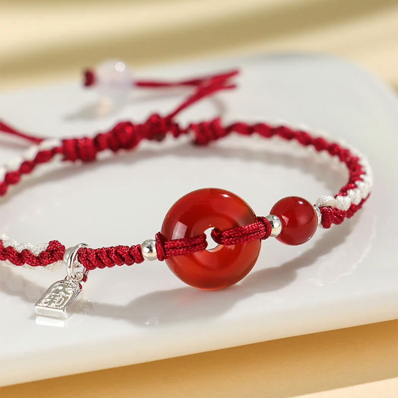 Bransoletka z klamrą szczęścia z zielonego awenturynu i agatu Buddha Stones - image 9