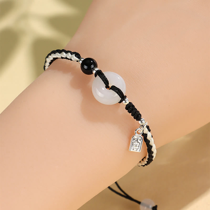 Bransoletka z klamrą szczęścia z zielonego awenturynu i agatu Buddha Stones - image 14