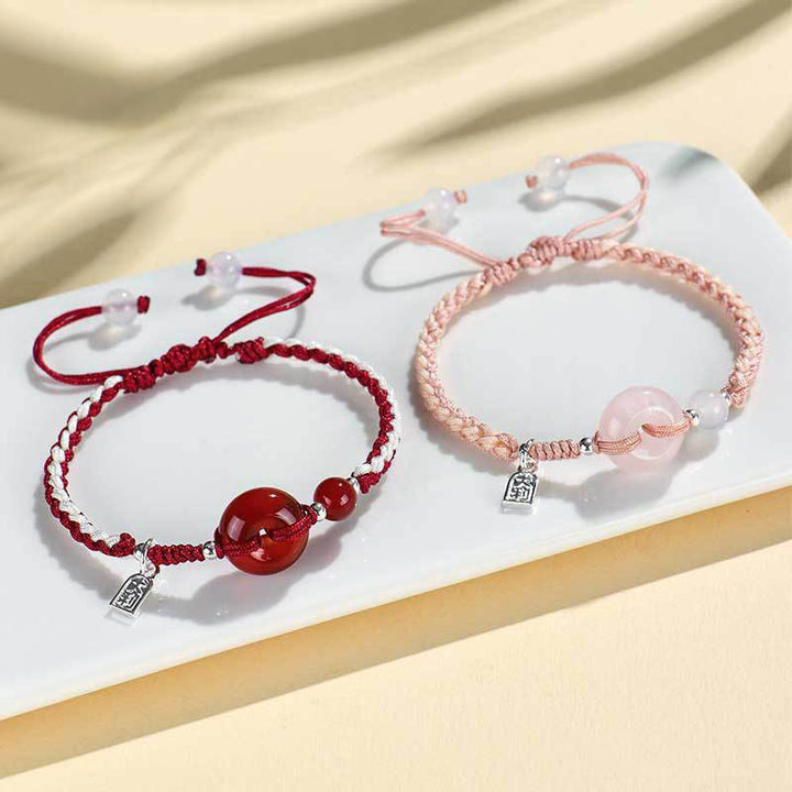 Bransoletka z klamrą szczęścia z zielonego awenturynu i agatu Buddha Stones - image 19