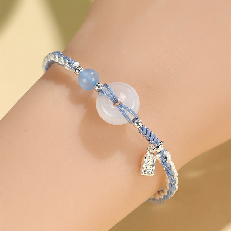 Bransoletka z klamrą szczęścia z zielonego awenturynu i agatu Buddha Stones - image 16