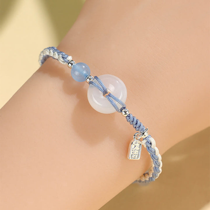 Bransoletka z klamrą szczęścia z zielonego awenturynu i agatu Buddha Stones - image 16