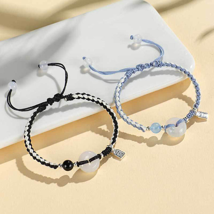 Bransoletka z klamrą szczęścia z zielonego awenturynu i agatu Buddha Stones - image 20