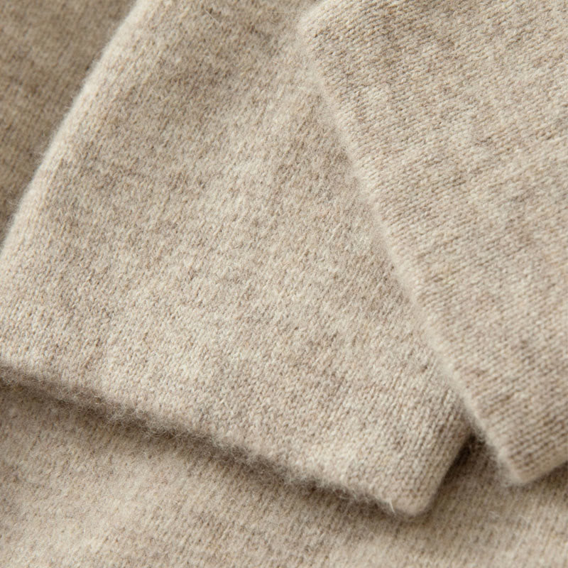 Męski sweter z długim rękawem z wełny z motywem Buddha Stones w jednolitym kolorze z chińskimi guzikami żaby - image 15